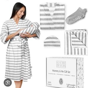 Mommy and me matching robe, blanket, hat by Ocean Drop Designs